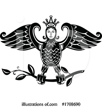 Royalty-Free (RF) Harpy Clipart Illustration by patrimonio - Stock Sample #1708690