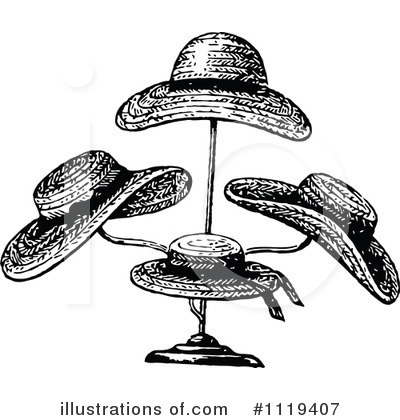 Straw Hat Clipart #1119407 by Prawny Vintage