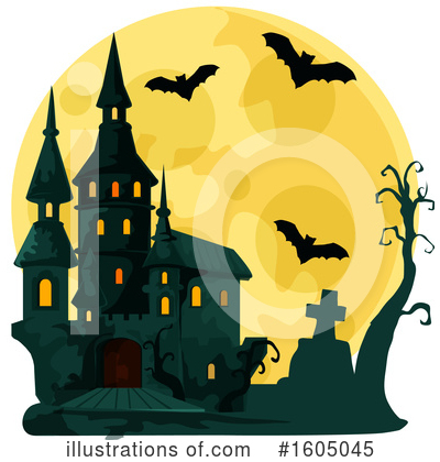 Royalty-Free (RF) Haunted Castle Clipart Illustration by Vector Tradition SM - Stock Sample #1605045