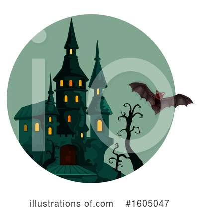 Royalty-Free (RF) Haunted Castle Clipart Illustration by Vector Tradition SM - Stock Sample #1605047