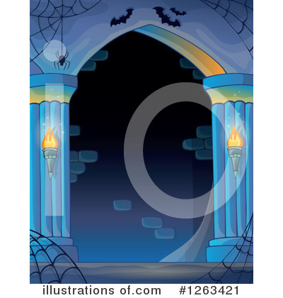 Royalty-Free (RF) Haunted Hallway Clipart Illustration by visekart - Stock Sample #1263421
