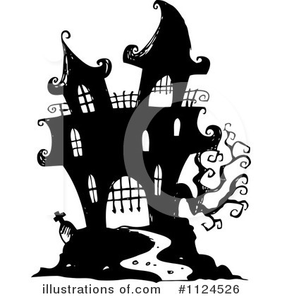 Royalty-Free (RF) Haunted House Clipart Illustration by visekart - Stock Sample #1124526