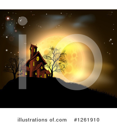 Royalty-Free (RF) Haunted House Clipart Illustration by AtStockIllustration - Stock Sample #1261910