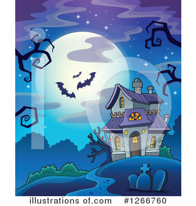 Royalty-Free (RF) Haunted House Clipart Illustration by visekart - Stock Sample #1266760