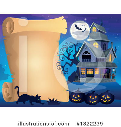 Royalty-Free (RF) Haunted House Clipart Illustration by visekart - Stock Sample #1322239