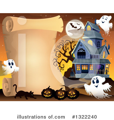 Royalty-Free (RF) Haunted House Clipart Illustration by visekart - Stock Sample #1322240