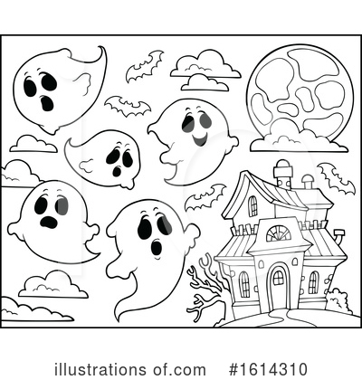 Royalty-Free (RF) Haunted House Clipart Illustration by visekart - Stock Sample #1614310