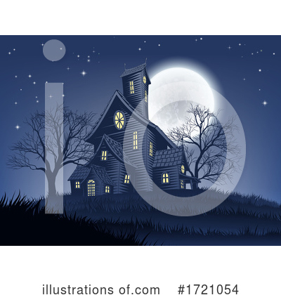 Haunted House Clipart #1721054 by AtStockIllustration