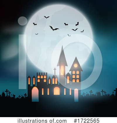 Royalty-Free (RF) Haunted House Clipart Illustration by KJ Pargeter - Stock Sample #1722565