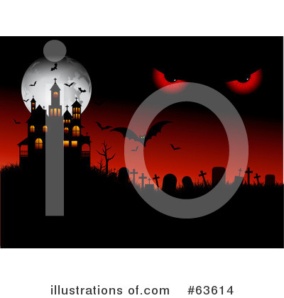 Royalty-Free (RF) Haunted House Clipart Illustration by KJ Pargeter - Stock Sample #63614