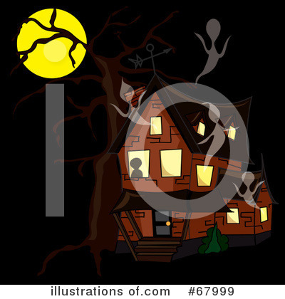 Royalty-Free (RF) Haunted House Clipart Illustration by Pams Clipart - Stock Sample #67999