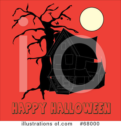 Royalty-Free (RF) Haunted House Clipart Illustration by Pams Clipart - Stock Sample #68000