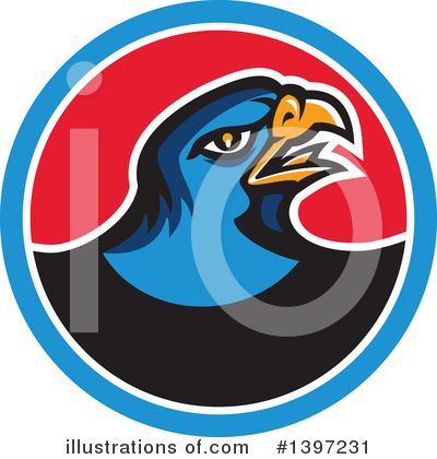 Royalty-Free (RF) Hawk Clipart Illustration by patrimonio - Stock Sample #1397231