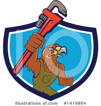 Royalty-Free (RF) Hawk Clipart Illustration by patrimonio - Stock Sample #1419864