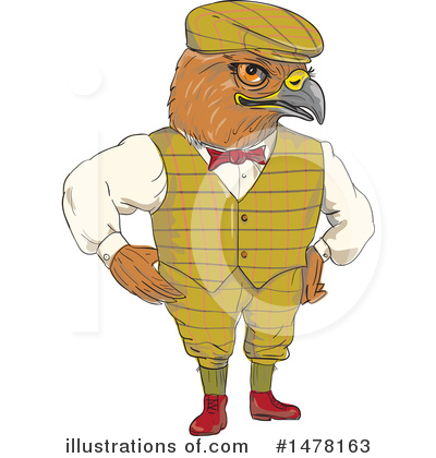 Royalty-Free (RF) Hawk Clipart Illustration by patrimonio - Stock Sample #1478163