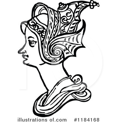 Royalty-Free (RF) Headdress Clipart Illustration by Prawny Vintage - Stock Sample #1184168