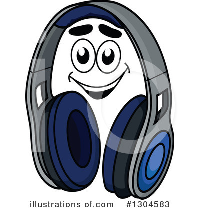 Headphones Clipart #1304583 by Vector Tradition SM