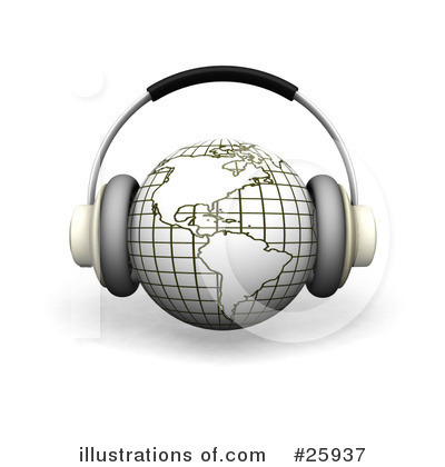 Royalty-Free (RF) Headphones Clipart Illustration by KJ Pargeter - Stock Sample #25937