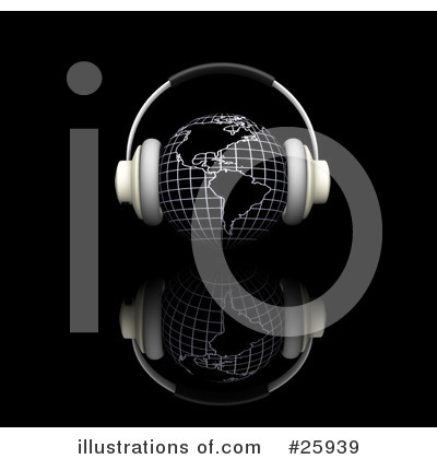 Royalty-Free (RF) Headphones Clipart Illustration by KJ Pargeter - Stock Sample #25939