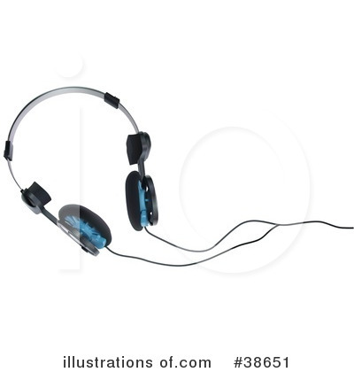 Royalty-Free (RF) Headphones Clipart Illustration by dero - Stock Sample #38651
