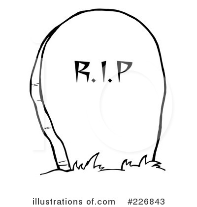 Royalty-Free (RF) Headstone Clipart Illustration by Hit Toon - Stock Sample #226843