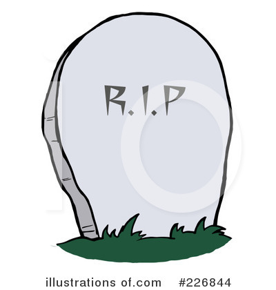 Royalty-Free (RF) Headstone Clipart Illustration by Hit Toon - Stock Sample #226844