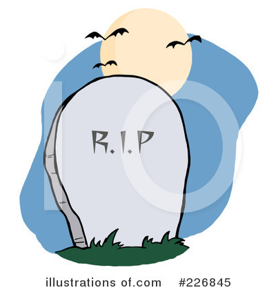 Royalty-Free (RF) Headstone Clipart Illustration by Hit Toon - Stock Sample #226845