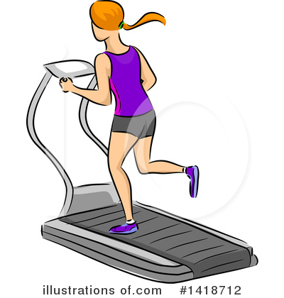 Treadmill Clipart #1418712 by BNP Design Studio