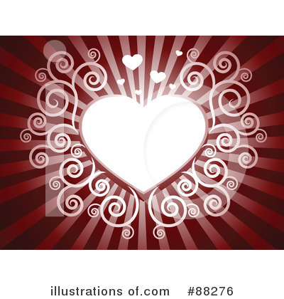 Royalty-Free (RF) Heart Background Clipart Illustration by Qiun - Stock Sample #88276
