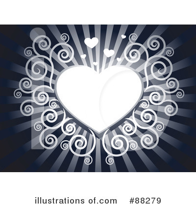 Royalty-Free (RF) Heart Background Clipart Illustration by Qiun - Stock Sample #88279