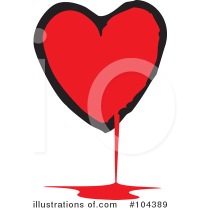 Bloody Heart Clipart #104389 by xunantunich