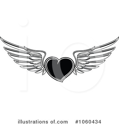 Winged Heart Clipart #1060434 by Vector Tradition SM