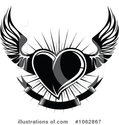 Winged Heart Clipart #1062867 by Vector Tradition SM