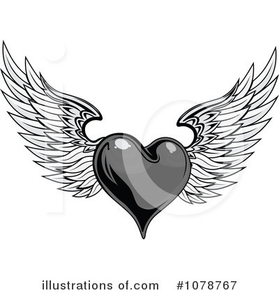 Winged Heart Clipart #1078767 by Vector Tradition SM
