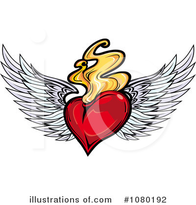 Winged Heart Clipart #1080192 by Vector Tradition SM