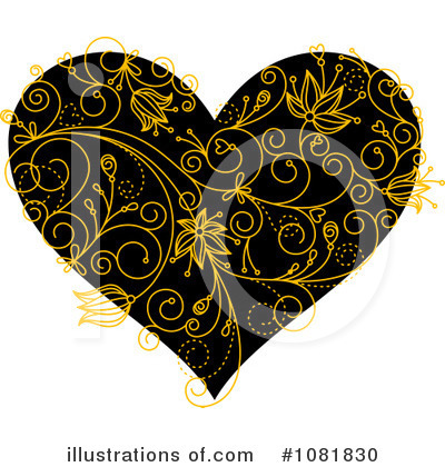 Floral Heart Clipart #1081830 by Vector Tradition SM