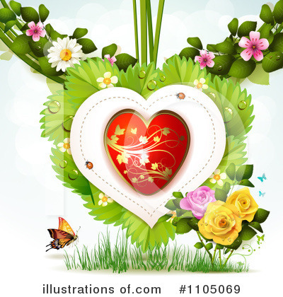 Royalty-Free (RF) Heart Clipart Illustration by merlinul - Stock Sample #1105069