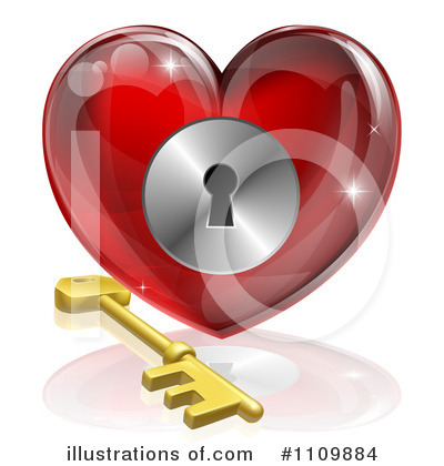 Heart Padlock Clipart #1109884 by AtStockIllustration