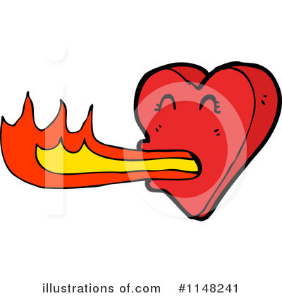 Flaming Heart Clipart #1148241 by lineartestpilot