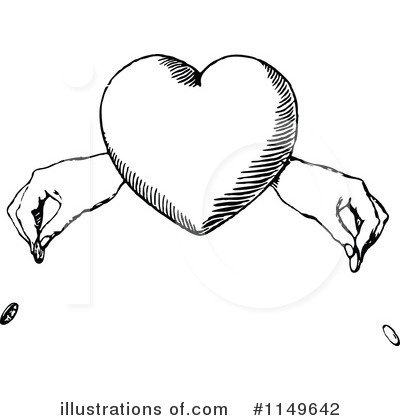 Royalty-Free (RF) Heart Clipart Illustration by Prawny Vintage - Stock Sample #1149642