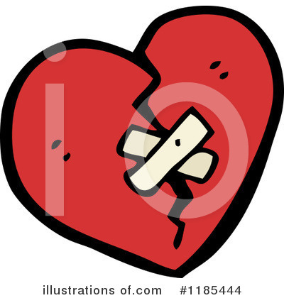 Broken Heart Clipart #1185444 by lineartestpilot