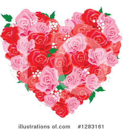 Floral Heart Clipart #1283161 by Pushkin