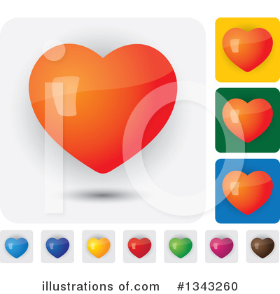 Royalty-Free (RF) Heart Clipart Illustration by ColorMagic - Stock Sample #1343260