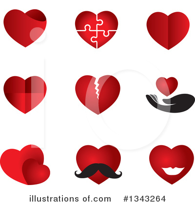 Royalty-Free (RF) Heart Clipart Illustration by ColorMagic - Stock Sample #1343264