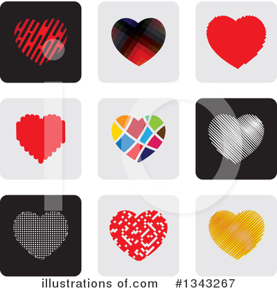 Royalty-Free (RF) Heart Clipart Illustration by ColorMagic - Stock Sample #1343267