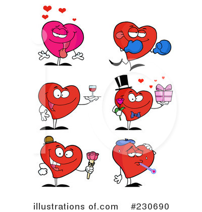 Royalty-Free (RF) Heart Clipart Illustration by Hit Toon - Stock Sample #230690