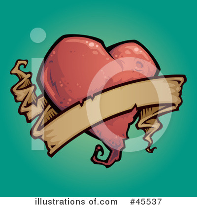 Royalty-Free (RF) Heart Clipart Illustration by John Schwegel - Stock Sample #45537