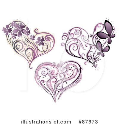 Floral Heart Clipart #87673 by BNP Design Studio