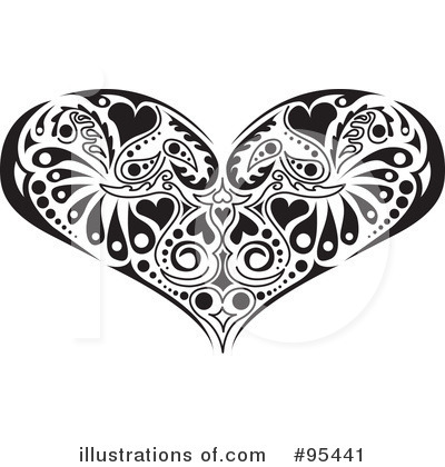 Royalty-Free (RF) Heart Clipart Illustration by Andy Nortnik - Stock Sample #95441