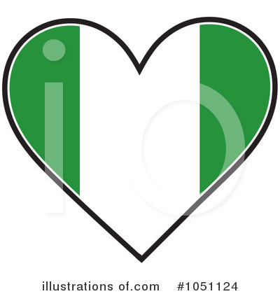 Royalty-Free (RF) Heart Flag Clipart Illustration by Maria Bell - Stock Sample #1051124